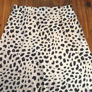 Women’s leopard satiny A-line skirt